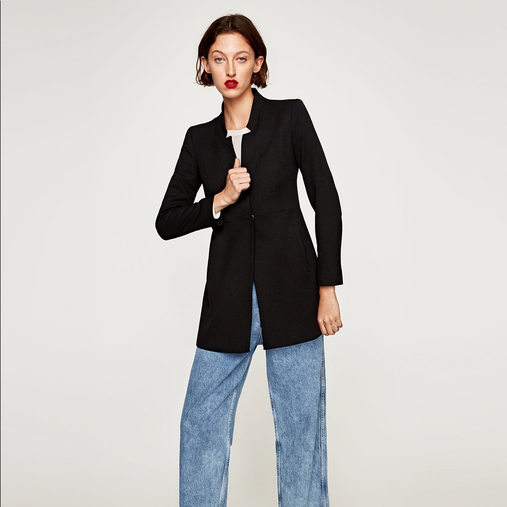 Zara inverted lapel frock coat! Size XS